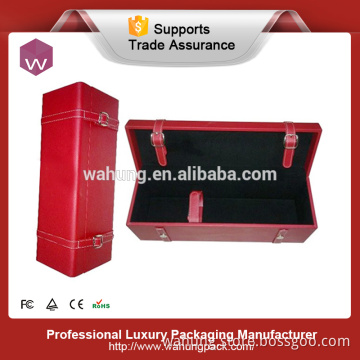 Luxury red wooden wine gift box